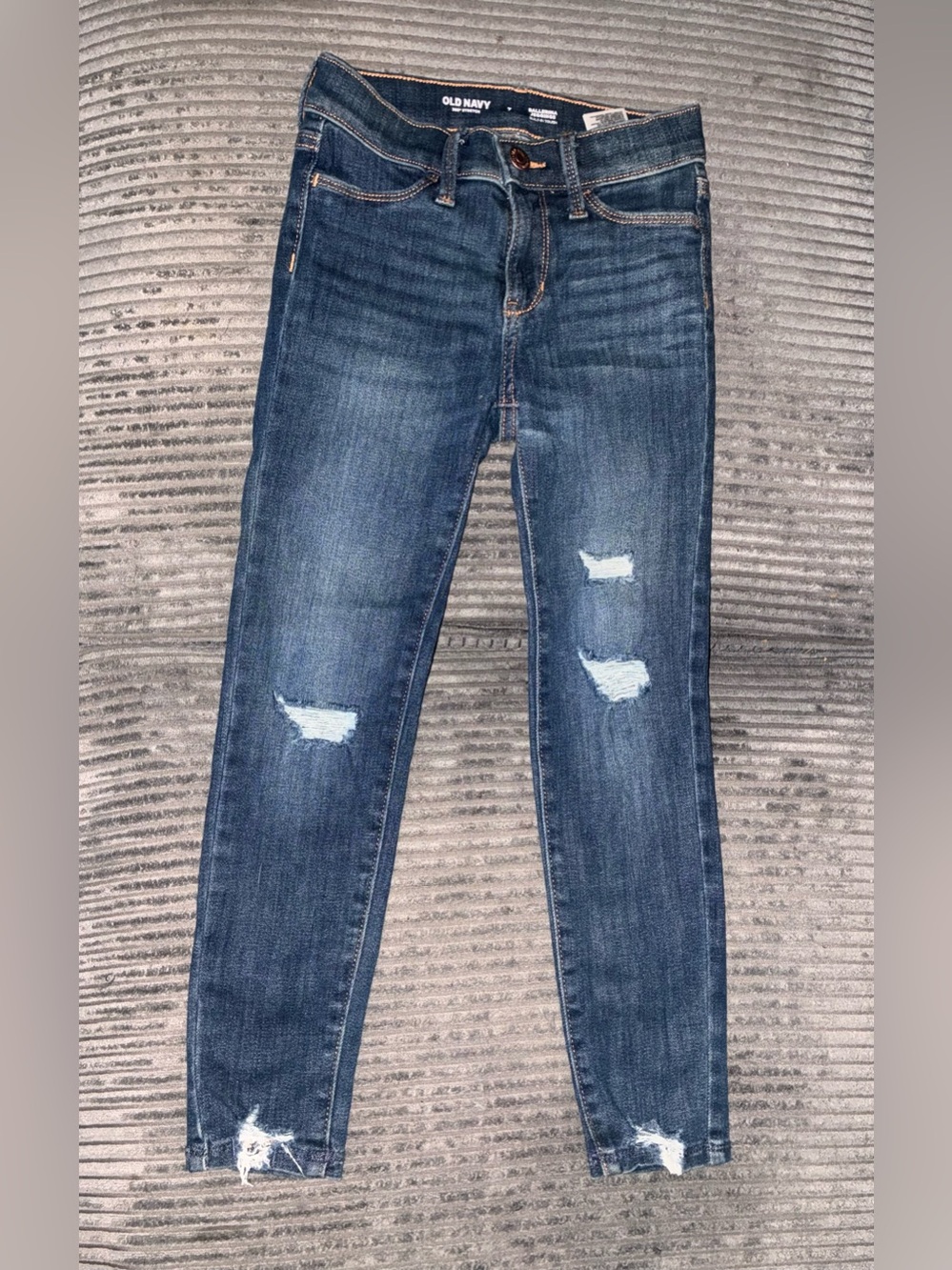 Old Navy Distressed Skinny Jeans - Dark Blue